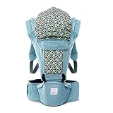 Elbini Organic Hip-seat Korean Baby Multi-Sling Nursing Carrier with Hood/ヒップシートキャリア 抱っこひも [並行輸入品] (