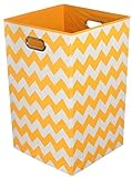 Modern Littles Folding Laundry Basket, Bold Orange Chevron by Modern Littles [並行輸入品]