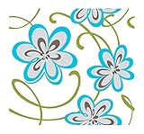 York Wallcoverings KD1761SMP Just Kids Large Floral With Scroll 8-Inch x 10-Inch Wallpaper Memo Samp