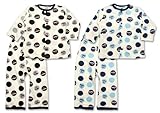 春秋物【I lovePaPa&Mama】アイラブパパ&ママ水玉総柄前開き長そでパジャマ 95cm グレー×ブラック