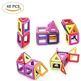 elibeauty磁気建物ブロックタイルキット、クリエイティブ教育Construction Eco Stackingおもちゃ磁気タイルSet for Baby Kids Girls Boys