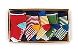 Mud Pie Baby Boy Primary Stripes & Solid Sock Set