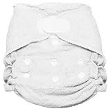 Imagine Baby Products Rayon From Bamboo Fitted Hook and Loop Diaper, Snow by Imagine Baby Products [
