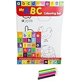 Learn-My-ABC-123-Colouring-Sets-Books-Stickers-6-pencils-8-coloring-sheets by Alligator Books