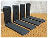 4 Heavy Dutyブラックスチール6 " x8 "カウンタートップサポートブラケット。コーベルのロットLシェルフ
