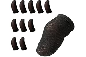 APNショップ(apnshop) 【極薄】【ゲーミング用指サック 】カーボンファイバーブラックFPS Mobile 音ゲー プロ （10個入り）超高感度 ゆびさっく スマホ ゲーム ゲーム用指サック 指サックゲーム用手汗対策 誤触減少（スマホ/タブレ