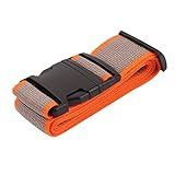 uxcell 荷物ストラップ　荷物バック　安全ベルト　スーツケース　旅行用　オレンジ　グレー　2M