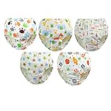 Limi ベビー キッズ 0~7歳 インナー 綿100%製 ショーツ ブリーフ パンツ 動物 星柄 5枚セット (120)