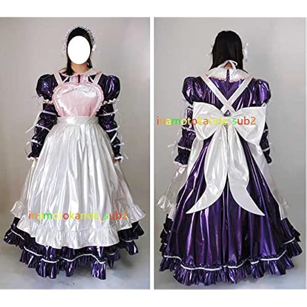 Amazon.co.jp: オリジナルメイド服 光沢エナメルコスプレ衣装