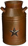 High Qualityk Can Container with Star, 13.75-Inch, Rust