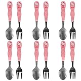 Zak 。( 12pc ) Hello Kitty Flatwareセット子供用銀食器スプーン&フォークサンリオ食器、6セット ピンク HLKF-3180
