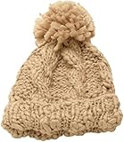 ベビー ざっくり編み もこもこニット帽 44-6014 ベージュ フリー(48～52cm)