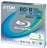 TDK 録画用ブルーレイディスク BD-R 25GB 1-4倍速 ホワイトワイドプリンタブル 10枚パック BRV25PWB10K