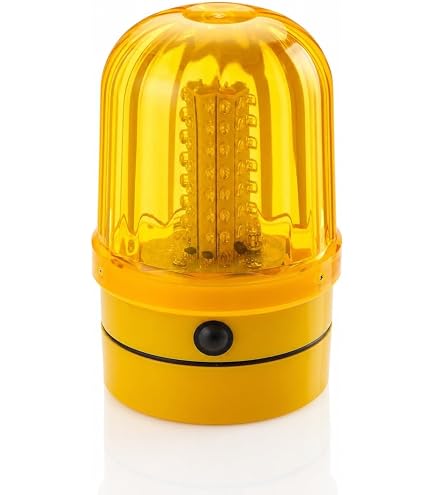 Amazon.co.jp: 新型・LED回転灯 黄色【回転・点滅】 電池式MK-Ⅱ 強力