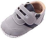 C-Princess 可愛い 子供靴 ベビー 赤ちゃん ファーストシューズ スニーカー 歩行靴 マジックテープ 滑り止め 男の子 新生児 カジュアル (12cm, Bグレー)