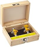 Yonico 15223 Matched Tongue and Groove Router Bit Set with Edge Banding 1/2-Inch Shank by Yonico