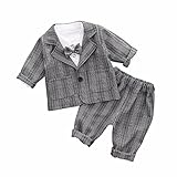 Burning Go ベビー スーツ ボーイズ フォーマル ジャケット シャツ パンツ チェック柄 蝶リボン ストライプ 洋服 お宮参り 入園式 5点セット 春秋服
