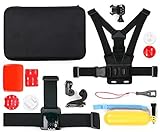 Action Camera 14-in-1 Extreme Sports Essential Accessories Bundle with Hard EVA Case for the PNJ SD2