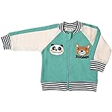 2017年 春物 ZOOMIC ズーミック 裏毛 ぷっくりプリント スカジャン グリーン◇90cm