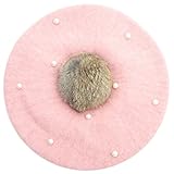 GoodsLand 【全6カラー】 子供用 ベレー帽 キャップ ビーズ ファー キッズ ジュニア ボーイズ ガールズ 男の子 女の子 防寒 おしゃれ かわいい 秋 冬 フリーサイズ (ピンク) GD-