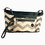 XUN COW ベビーカー ホルダーバッグ 多機能小物入れ バッグ 収納 イヤホン口 伸縮性 取り外し可能ポーチ付き ストライプ