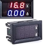 lantusi 0.28 " LED dc0 – 100 V 10 Aデジタル電圧計電流計マルチメーター12 V / 24 Vレッド/ブルー表示とbuild-inボルトAmpゲージパネル
