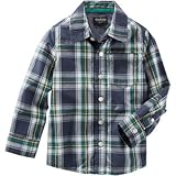 OSHKOSH(オシュコシュ) プラッドボタンフロントシャツ プラッド トップス長袖シャツ 10歳【並行輸入】
