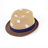 （アダ二ナ）Adanina ベビー用ハット ストローハット キュート麦わら帽子 赤ちゃんキャップ キッズ 帽子 子供サンバイザー フィッシャーマンハット 星柄 女の子 男の子 男女児 紫外線UVカット