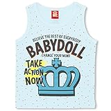ベビードール ネップ風タンクトップ 子供服 100cm ライトブルー