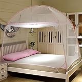 royal-ドームMosquito Nets暗号化heighteningジッパー( 1.5 M ( 5フィート)ベッド) ピンク