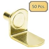 1 / 4 "ブラケットスタイルキャビネットシェルフサポートペグ 50 ゴールド SS-Bra-.25-PB-50