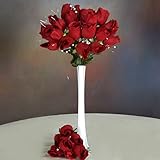 BalsaCircle 84 Giantベルベットローズつぼみon Long Stems – 結婚とクラフト花 レッド 13