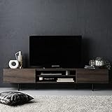 RASIK テレビ台 55型 対応 180cm幅 ブラウン ローボード ワイド 脚付き 収納 リビング TV台 木製 Stova ストーヴァ