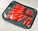 9pc/set 1000V Insulated Electrician Phillips Pozi PH Cross Slotted Tip Screwdriver Tool Set Kit With
