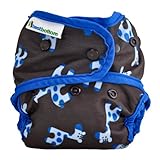 Best Bottom Cloth Diaper Shell-Snap, Blue Giraffe by bestbottom