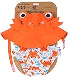 【日本正規品】 ズッキーニ (Zoocchini) スイムパンツとサンハットのセット カニ (6-12M) レッド 1枚セット ZOO1701M
