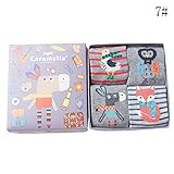 Nice Days（ナイス　ディズ）　 【4足セット】秋冬 ベビー 靴下 可愛い 動物柄 女の子 男の子 ふわふわ 綿製 暖かい 保温 子供のプレゼント (3-5歳, 7#)