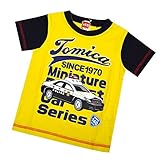 半袖Tシャツ トミカ TOMICA パトカー 消防車 ブルトーザー ミキサー車 子供用 キッズ ベビー fo-ht05 90 D柄