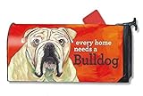 Mailwraps Bulldog Dog Magnetic Mailbox Cover by MagnetWorks