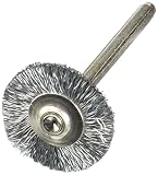 Weiler 26003 Stem Mounted Miniature Crimped Wire Wheel, 3/4 Diameter, 0.005, 37000 rpm by Weiler