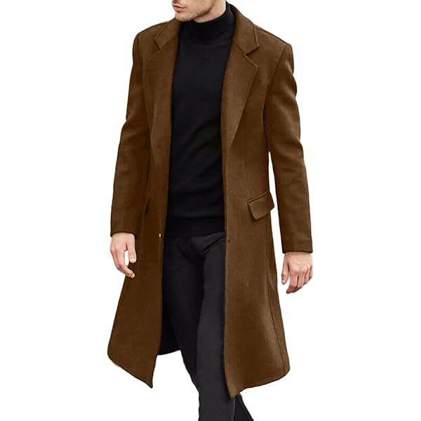 Amazon | [SEBLES] 超ロング丈 メンズ コート ブラック