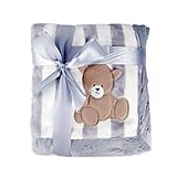 (Grey Bear) - Thick Kids Fleece Blanket, 80cm x 100cm Plush Flannel Throw for Girls & Boys, Extra So
