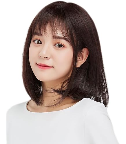 Amazon.co.jp: 総手植え全頭かつら 人毛100%EM-50001ダークブラウン M