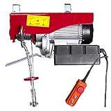 電動ホイスト 電動ウインチ 1200kg 吊り上げ 吊り下げ クレーン 家庭用 100V リモコン付