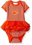 NCAA Clemson Tigers子供用ガールズピンドットチュチュクリーパー、6ヶ月、オレンジ