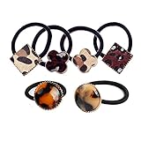 BIANHUAN ヘアゴム 大人 おしゃれ 6点 セット 髪ゴム 黒 パーツ べっ甲風 かわいい ヘアアクセサリー レディース 髪留め 髪飾り シュシュ シンプル ゴールド