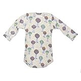 (ocean&ground)オーシャン＆グラウンド ボディシャツ ボディスーツ 新生児 長袖 ロンパース 1520342 気球 自転車 ベビー 赤ちゃん 肌着 NV 70cm