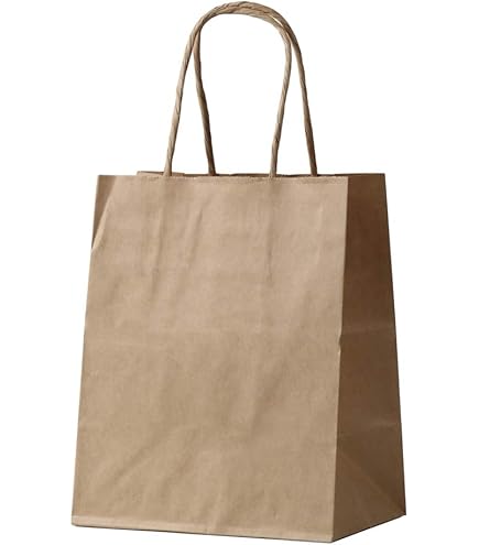 Amazon.co.jp: 井上紙業 紙袋 手提げ 茶 クラフト 無地 日本製 HA-4
