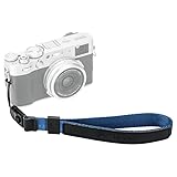 PROfezzion ハンドストラップ クイックリリース リストカメラストラップ カメラストラップ アジャスター付き 調整可能 落下防止 ソニー ZV-E10 II A9III ZV-E1 A7IV FX30 A7RIV A7RIII A7RII A7R A7III A7II A7 A6600 富士フィルム GFX100SII X100VI GFX100 II などカメラ対応 ブラック+ブルー