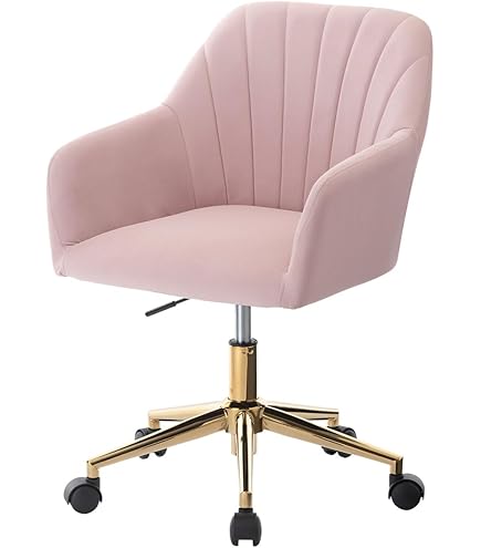 Amazon.co.jp: ASHEL ジェリー デスクチェア ベロア キャスター 金脚  